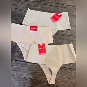 3 NWT Spanx Thongs size small